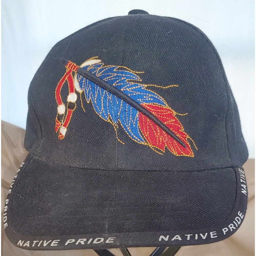 Native Pride Sports Cap Brand Ball Cap With Feather Adjustable  ~ preowned